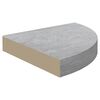 vidaXL &Eacute;tag&egrave;re d'angle murale Gris b&eacute;ton 25x25x3,8 cm MDF