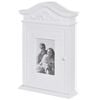 vidaXL Armoire &agrave; cl&eacute;s avec cadre photo Blanc