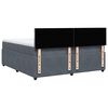 vidaXL Sommier &agrave; lattes de lit et matelas Gris fonc&eacute; 200x200cm Velours