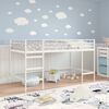 vidaXL Lit mezzanine pour enfants Blanc 99,5 x 200 cm Acier