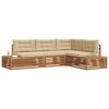 vidaXL Ensemble de canap&eacute;s d'ext&eacute;rieur 4 Pi&egrave;ce Naturel et Beige