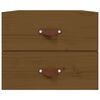 vidaXL Table de chevet murale Marron miel 50x36x40 cm