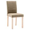 vidaXL Chaises &agrave; manger lot de 2 taupe tissu