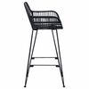 vidaXL Chaise de bar 2 pcs Noir 55 x 52 x 92 cm Rotin et m&eacute;tal
