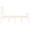 vidaXL Lit pour personne &acirc;g&eacute;e sans matelas blanc 140x200cm bois massif