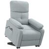 vidaXL Fauteuil de massage inclinable Gris clair Tissu