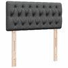 VidaXL Cadre de lit ottoman avec matelas gris foncé 160x200cm tissu