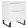 vidaXL Table de chevet Blanc 40x35x50 cm Bois d&rsquo;ing&eacute;nierie