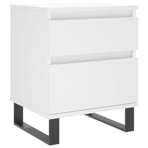vidaXL Table de chevet Blanc 40x35x50 cm Bois d&rsquo;ing&eacute;nierie