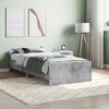 vidaXL Cadre de lit sans matelas gris b&eacute;ton 90x200 cm