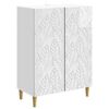 vidaXL Buffet Blanc brillant 66 x 34,5 x 90 cm Bois d'ing&eacute;nierie