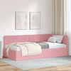vidaXL Cadre de lit d'angle Rose 90 cm x 200 cm Velours