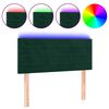 vidaXL T&ecirc;te de lit &agrave; LED Vert fonc&eacute; 80x5x78/88 cm Velours