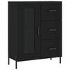 vidaXL Buffet noir 69,5x34x90 cm bois d'ing&eacute;nierie