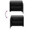 vidaXL Banc d'entr&eacute;e avec coussin Ch&ecirc;ne Noir 60 x 38 x 46 cm