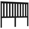vidaXL T&ecirc;te de lit Noir 146x6x101 cm Bois massif de pin