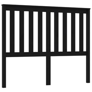 vidaXL T&ecirc;te de lit Noir 146x6x101 cm Bois massif de pin