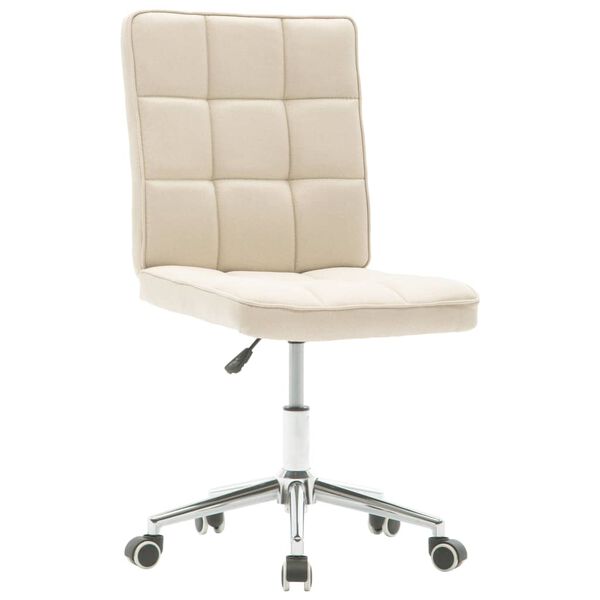 vidaXL Chaises &agrave; manger lot de 6 cr&egrave;me tissu