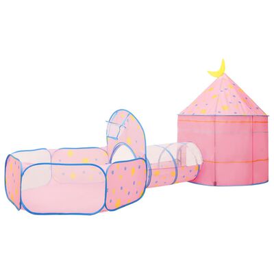 vidaXL Tente de jeu pour enfants avec 250 balles Rose 301x120x128 cm