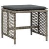 vidaXL Ensemble &agrave; manger de jardin coussins 13 pcs gris r&eacute;sine tress&eacute;e