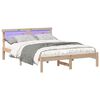vidaXL Cadre de lit avec t&ecirc;te de lit Marron 120 x 200 cm Pin massif