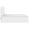 vidaXL Cadre de lit ottoman et matelas blanc pur 160x200 cm similicuir