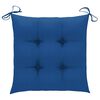 vidaXL Chaises de jardin lot de 8 avec coussins bleu Bois teck solide