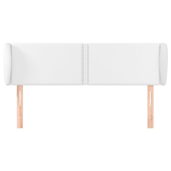 vidaXL T&ecirc;te de lit avec oreilles Blanc 147x23x78/88 cm Similicuir