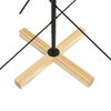 vidaXL Arbre de No&euml;l en m&eacute;tal avec base en bois noir 120 cm