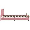 vidaXL Cadre de lit pour enfants avec t&ecirc;te de lit Rose 90 x 190 cm