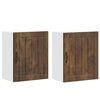 vidaXL Armoires murales de cuisine 2 pcs Lucca en bois d'ing&eacute;nierie ch&ecirc;ne fum&eacute;