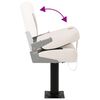 vidaXL Si&egrave;ge de bateau pliable lot de 2 dossier bas