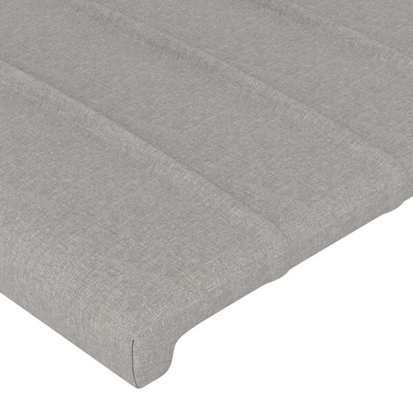 vidaXL Tête de lit Gris clair 160 x 5 x 118/128 cm Tissu