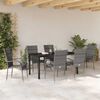 vidaXL Ensemble de salle &agrave; manger pour jardin 7 pcs Gris