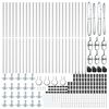 vidaXL Poteau de cl&ocirc;ture. 26 pcs Gris 3,2 x 3,2 x 150 cm
