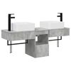 vidaXL Ensemble de mobilier de salle de bain 3 pc Gris b&eacute;ton