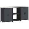 vidaXL Ensemble de rangement cuisine HATTEM 3 pc Anthracite
