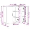 vidaXL Cabinet en Bois Blanc 88,5 x 30,5 x 73 cm Bois d'ing&eacute;nierie
