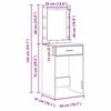 vidaXL Table de Toilette avec tiroir 3 pcs Blanc 40 x 41 x 135 cm