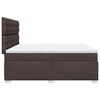 vidaXL Sommier &agrave; lattes de lit avec matelas Marron fonc&eacute; 200x200 cm