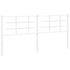 vidaXL T&ecirc;te de lit de remplacement m&eacute;tal blanc 180 cm