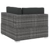 vidaXL Salon de jardin avec coussins 3 pcs r&eacute;sine tress&eacute;e gris