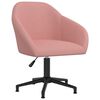 vidaXL Chaises pivotantes &agrave; manger lot de 2 rose velours