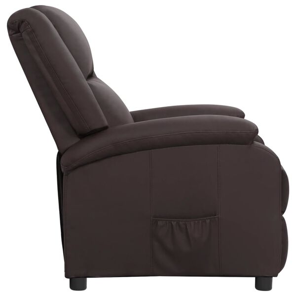 vidaXL Fauteuil inclinable marron cuir v&eacute;ritable