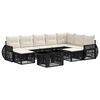 vidaXL Ensemble de canap&eacute; de jardin 10 pc Noir et blanc cr&egrave;me