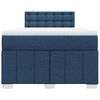 vidaXL Sommier &agrave; lattes de lit avec matelas Bleu 120x200 cm Tissu