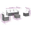 vidaXL Salon de jardin 6 pcs avec coussins noir r&eacute;sine tress&eacute;e