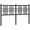vidaXL T&ecirc;te de lit m&eacute;tal noir 120 cm