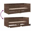 vidaXL Lit de jour avec tiroirs sans matelas ch&ecirc;ne marron 90x200 cm