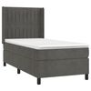 vidaXL Sommier &agrave; lattes de lit matelas LED Gris fonc&eacute; 90x200cm Velours
